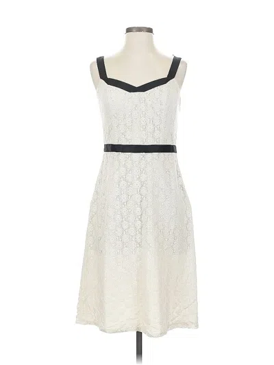 Pre-owned Ann Taylor Loft Casual Dress In White