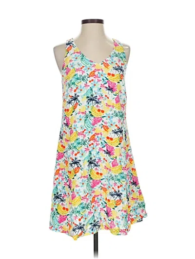 Pre-owned Ann Taylor Loft Casual Dress In White