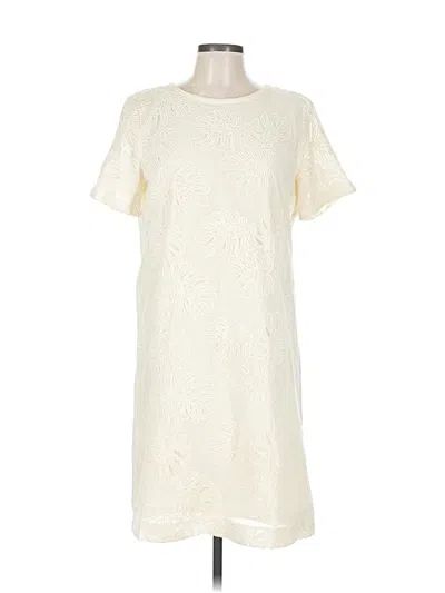 Pre-owned Ann Taylor Loft Casual Dress In White