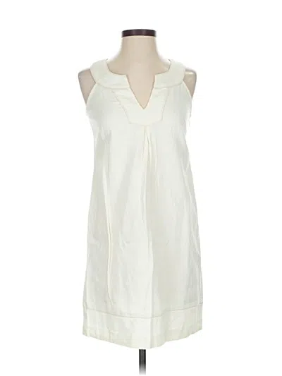 Pre-owned Ann Taylor Loft Casual Dress In White