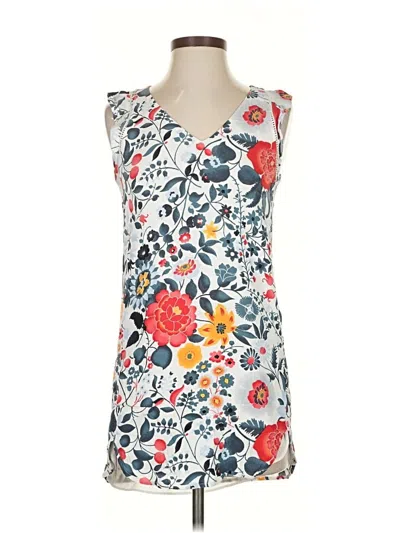 Pre-owned Ann Taylor Loft Casual Dress In White