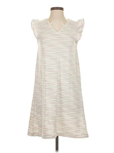 Pre-owned Ann Taylor Loft Casual Dress In White