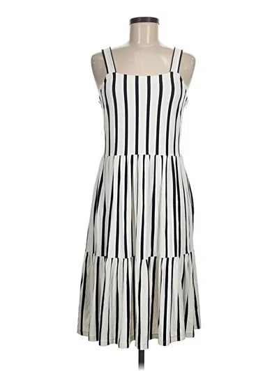 Pre-owned Ann Taylor Loft Casual Dress In White