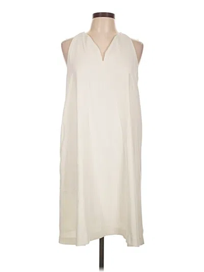 Pre-owned Ann Taylor Loft Casual Dress In White