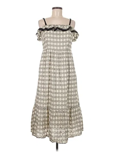 Pre-owned Ann Taylor Loft Casual Dress In White