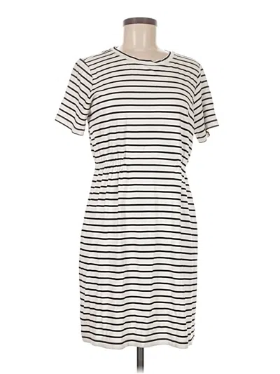Pre-owned Ann Taylor Loft Casual Dress In White