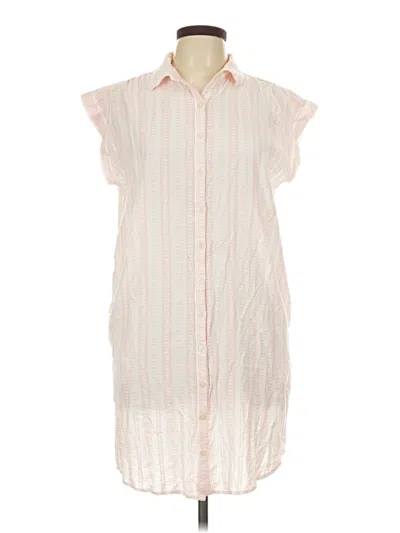 Pre-owned Ann Taylor Loft Casual Dress In White