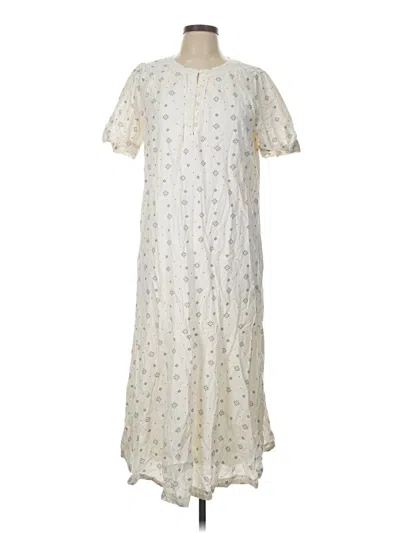 Pre-owned Ann Taylor Loft Casual Dress In White