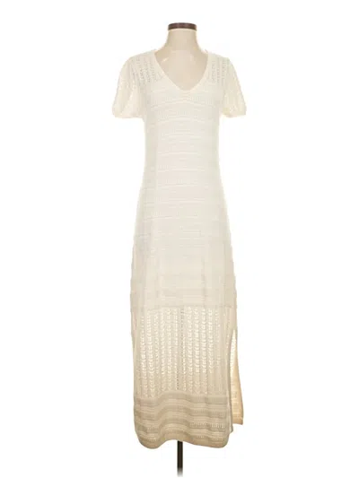 Pre-owned Ann Taylor Loft Casual Dress In White