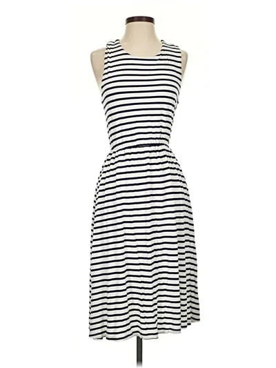 Pre-owned Ann Taylor Loft Casual Dress In White
