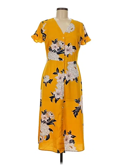 Pre-owned Ann Taylor Loft Casual Dress In Yellow