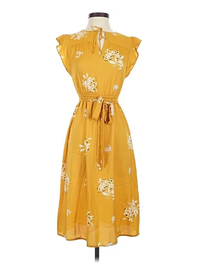 Ann Taylor Loft Casual Dress In Yellow