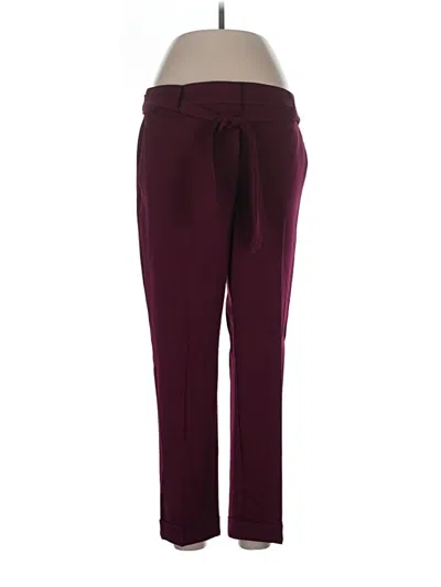Pre-owned Ann Taylor Loft Casual Pants In Burgundy