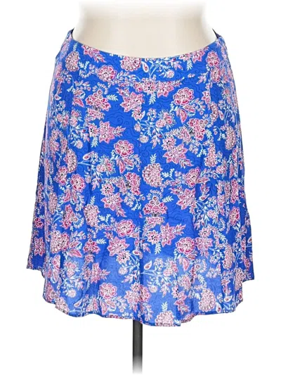 Pre-owned Ann Taylor Loft Casual Skirt In Blue