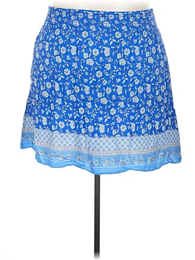 Pre-owned Ann Taylor Loft Casual Skirt In Blue