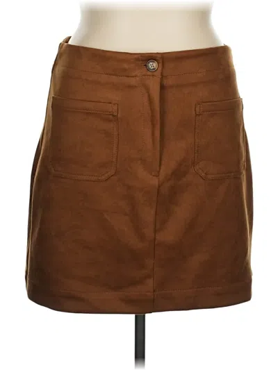 Pre-owned Ann Taylor Loft Casual Skirt In Brown
