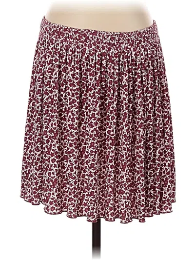 Pre-owned Ann Taylor Loft Casual Skirt In Burgundy
