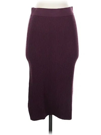 Ann Taylor Loft Casual Skirt In Burgundy