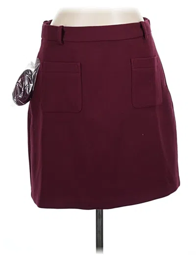 Pre-owned Ann Taylor Loft Casual Skirt In Burgundy