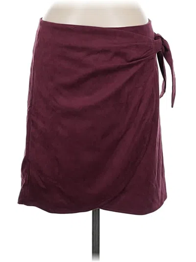Pre-owned Ann Taylor Loft Casual Skirt In Burgundy