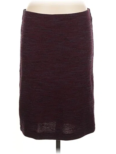 Pre-owned Ann Taylor Loft Casual Skirt In Burgundy