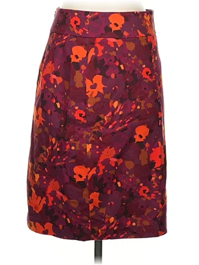 Pre-owned Ann Taylor Loft Casual Skirt In Burgundy