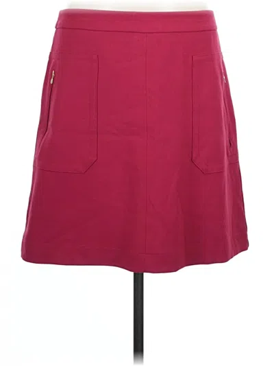 Pre-owned Ann Taylor Loft Casual Skirt In Burgundy