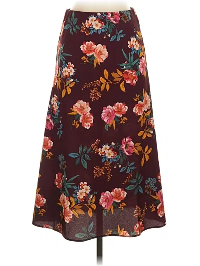 Pre-owned Ann Taylor Loft Casual Skirt In Burgundy