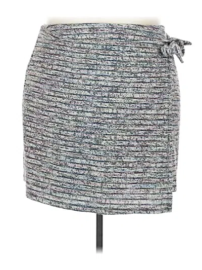 Pre-owned Ann Taylor Loft Casual Skirt In Silver
