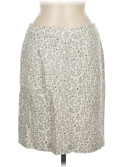 Pre-owned Ann Taylor Loft Casual Skirt In Silver