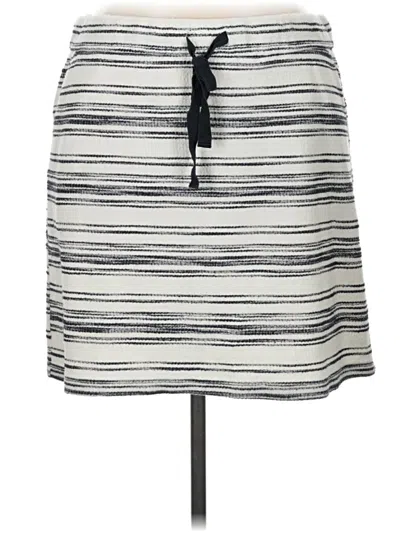 Pre-owned Ann Taylor Loft Casual Skirt In White