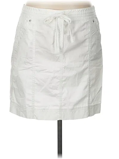 Pre-owned Ann Taylor Loft Casual Skirt In White