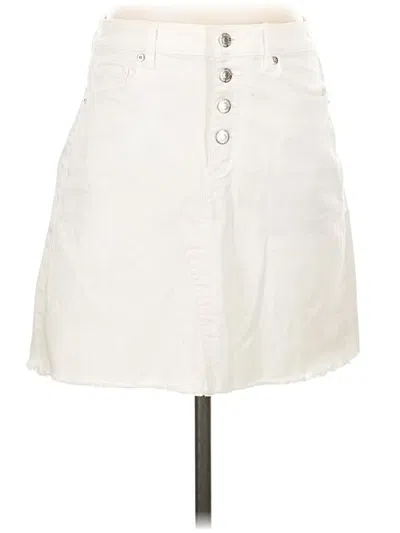 Pre-owned Ann Taylor Loft Casual Skirt In White