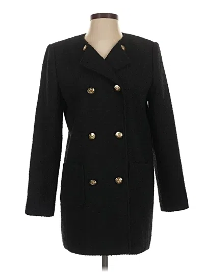 Pre-owned Ann Taylor Loft Coat In Black