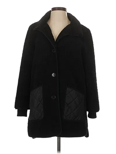 Pre-owned Ann Taylor Loft Coat In Black