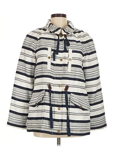 Pre-owned Ann Taylor Loft Coat In Blue