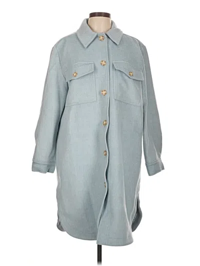 Pre-owned Ann Taylor Loft Coat In Blue