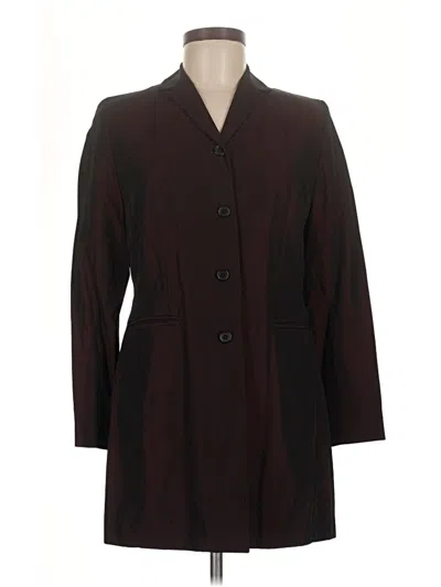Pre-owned Ann Taylor Loft Coat In Burgundy