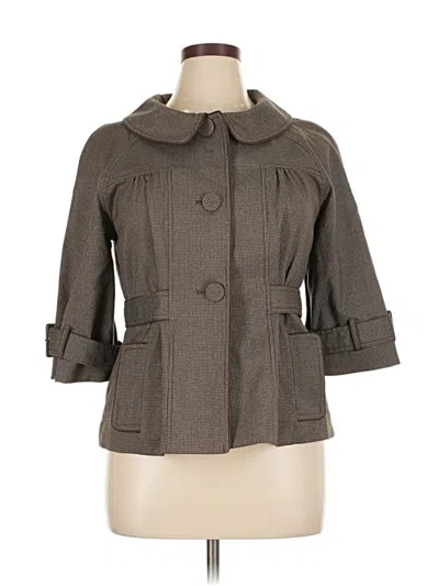 Pre-owned Ann Taylor Loft Coat In Gray