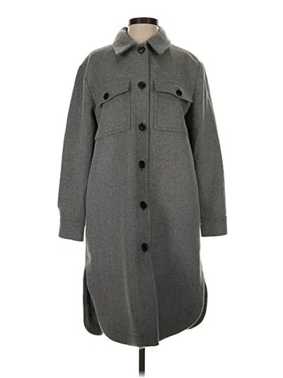 Pre-owned Ann Taylor Loft Coat In Gray