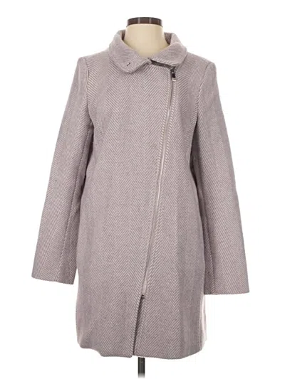 Pre-owned Ann Taylor Loft Coat In Gray