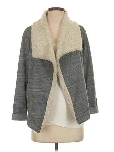 Pre-owned Ann Taylor Loft Coat In Gray