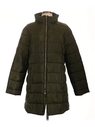 Pre-owned Ann Taylor Loft Coat In Green