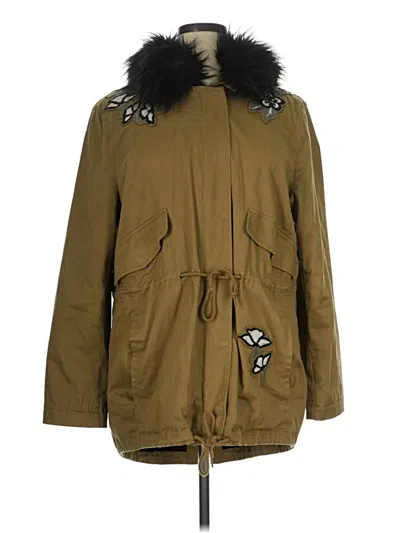 Pre-owned Ann Taylor Loft Coat In Green