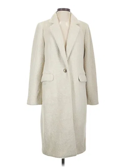 Pre-owned Ann Taylor Loft Coat In Ivory