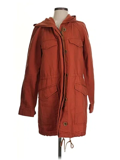 Pre-owned Ann Taylor Loft Coat In Orange