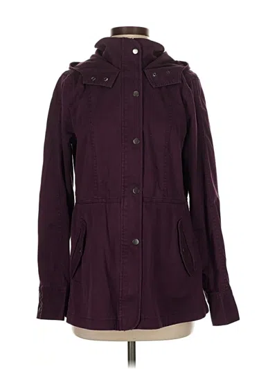 Pre-owned Ann Taylor Loft Coat In Purple
