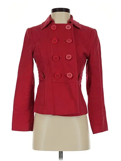 Pre-owned Ann Taylor Loft Coat In Red