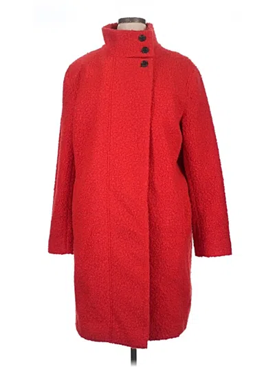 Pre-owned Ann Taylor Loft Coat In Red
