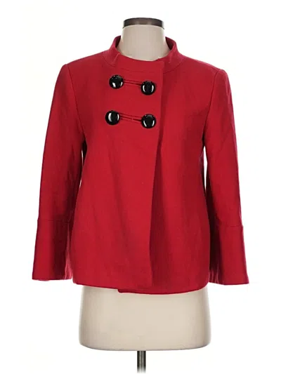 Pre-owned Ann Taylor Loft Coat In Red